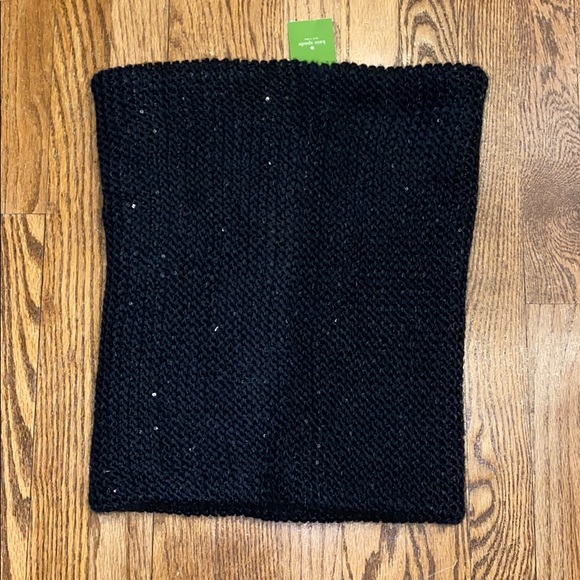Kate Spade Knit Neckwarmer Black Scarf - Picture 2 of 5